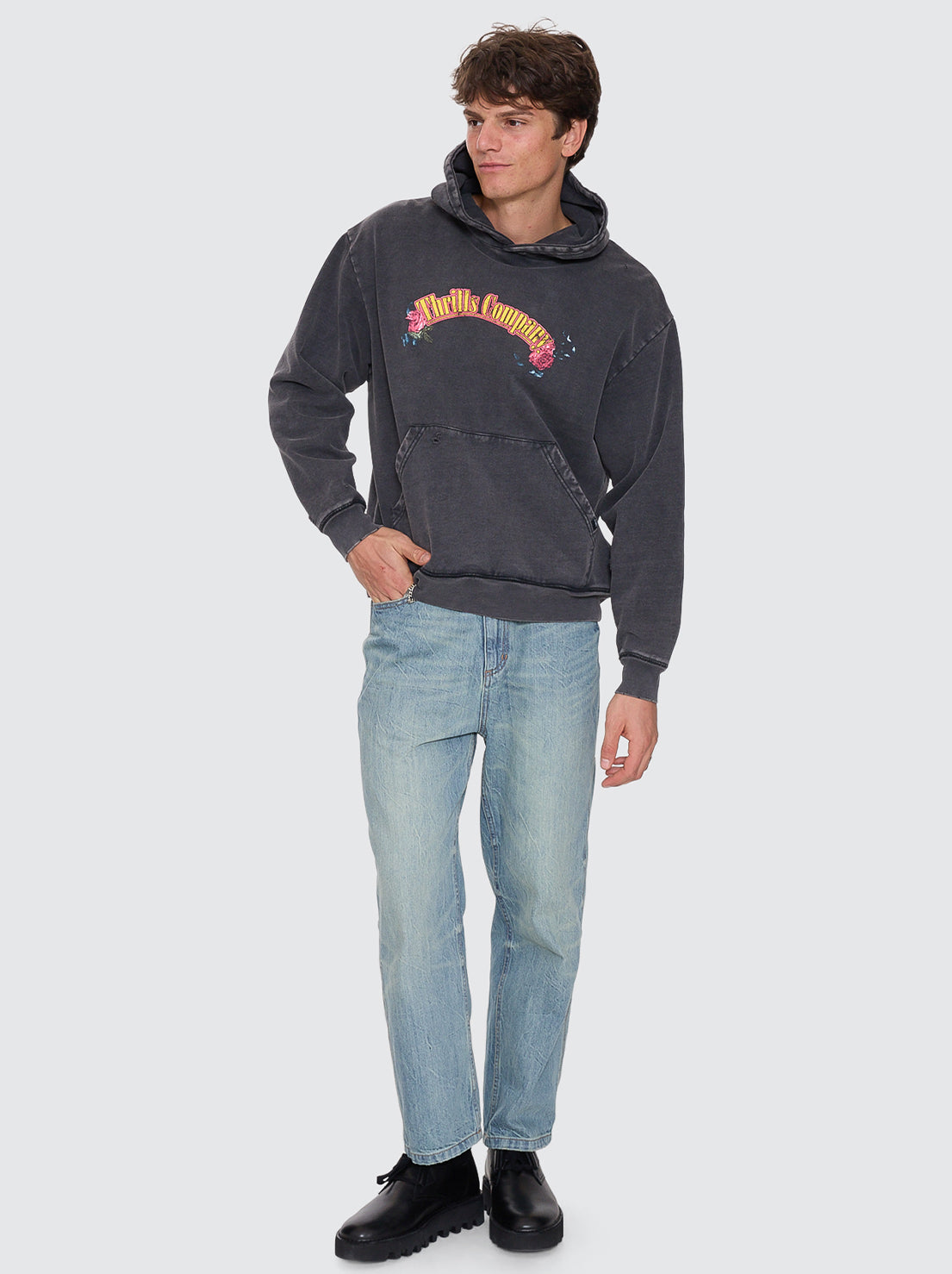 Thrills - Fury Slouch Pull On Cropped Hood - Temple Grey