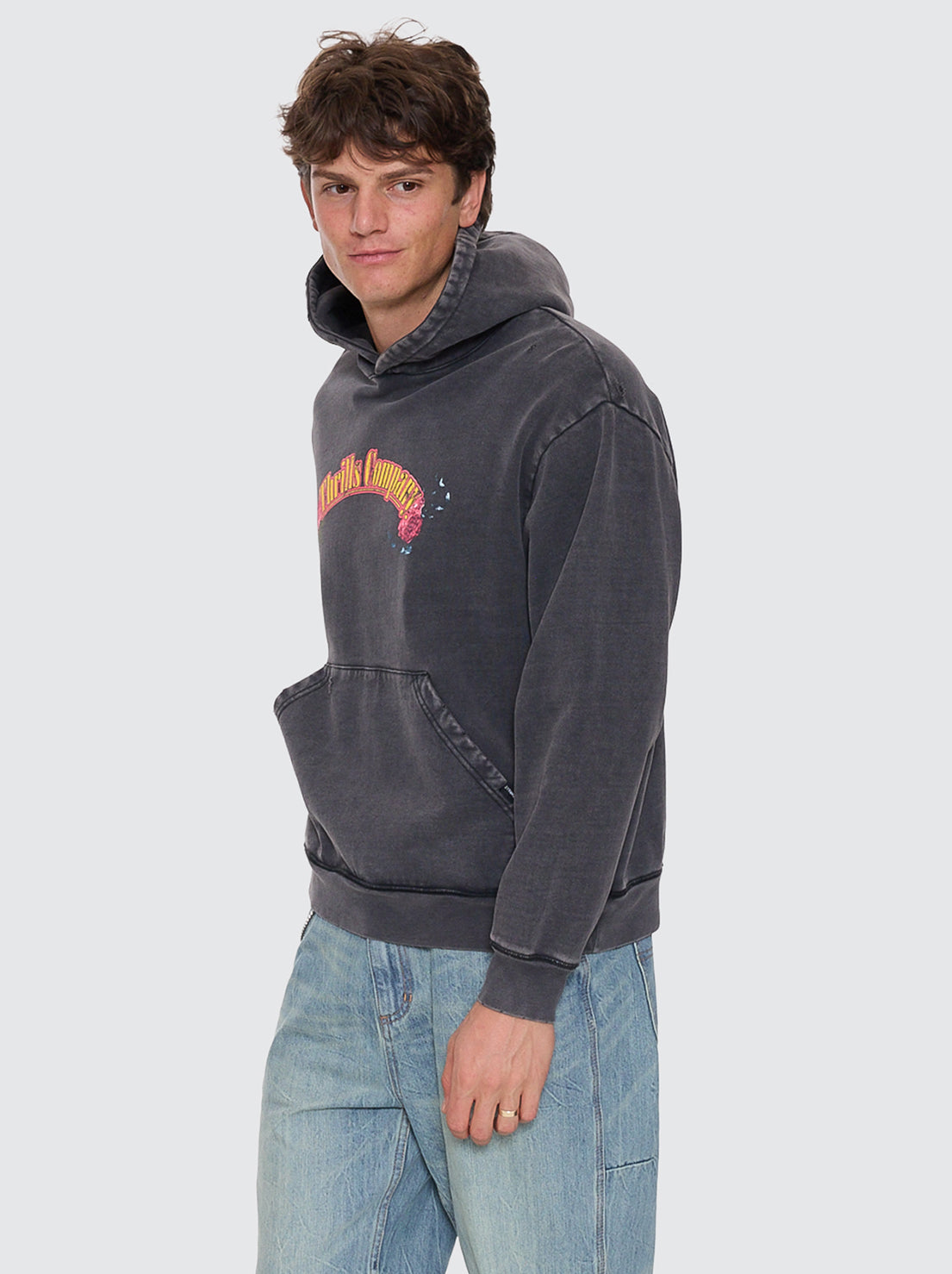 Thrills - Fury Slouch Pull On Cropped Hood - Temple Grey