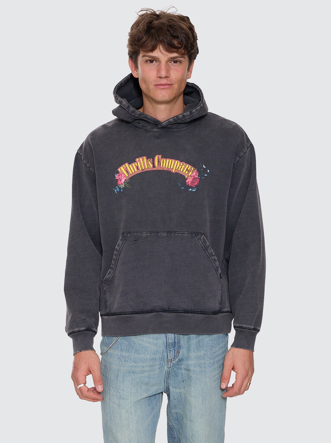 Thrills - Fury Slouch Pull On Cropped Hood - Temple Grey
