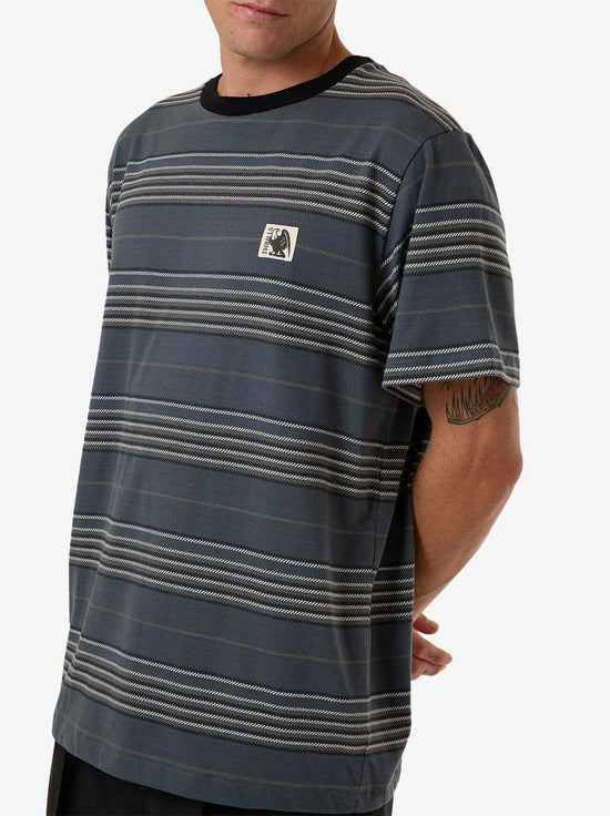 Thrills - Heavy Times Stripe Merch Fit Tee - Light Petrol