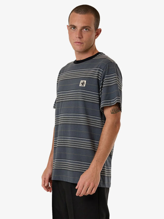 Thrills - Heavy Times Stripe Merch Fit Tee - Light Petrol