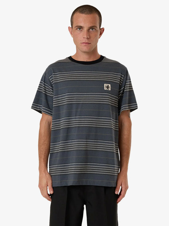 Thrills - Heavy Times Stripe Merch Fit Tee - Light Petrol