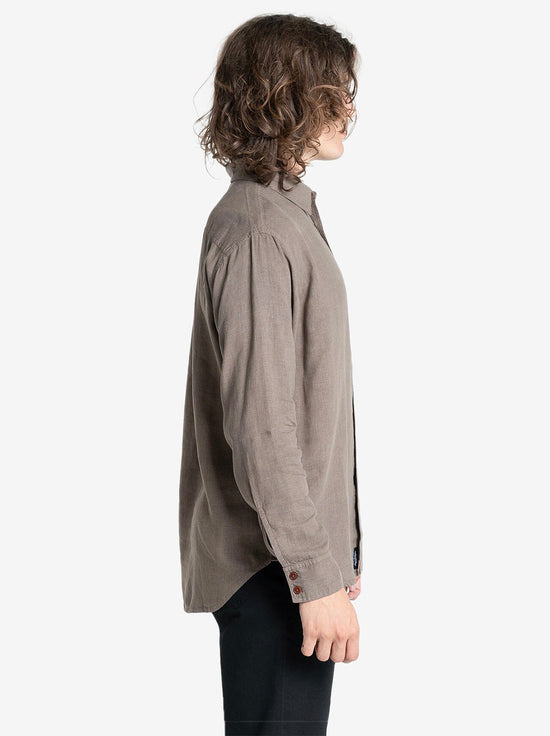 Thrills - Hemp Minimal Thrills Oversized Long Sleeve Shirt - Light Canteen