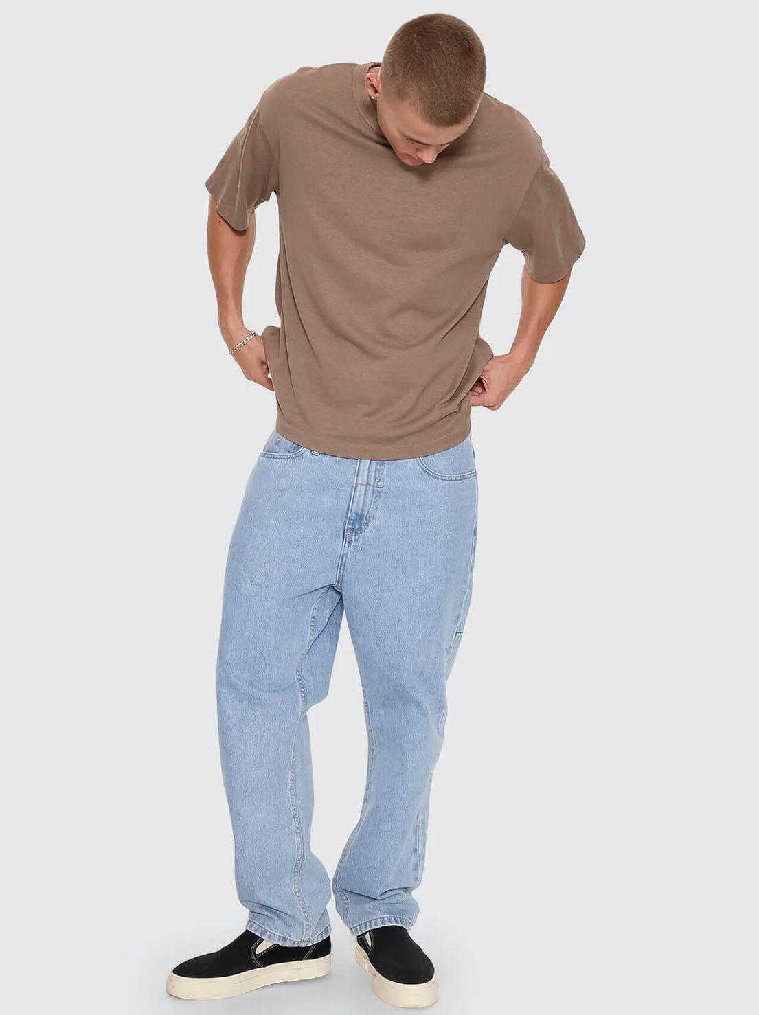Thrills - Hemp Thrills Embro Oversize Box Crop Tee - Falcon