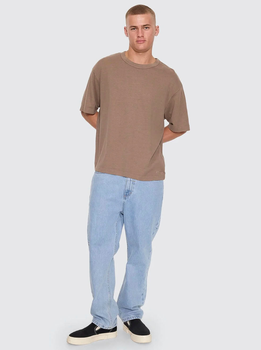 Thrills - Hemp Thrills Embro Oversize Box Crop Tee - Falcon