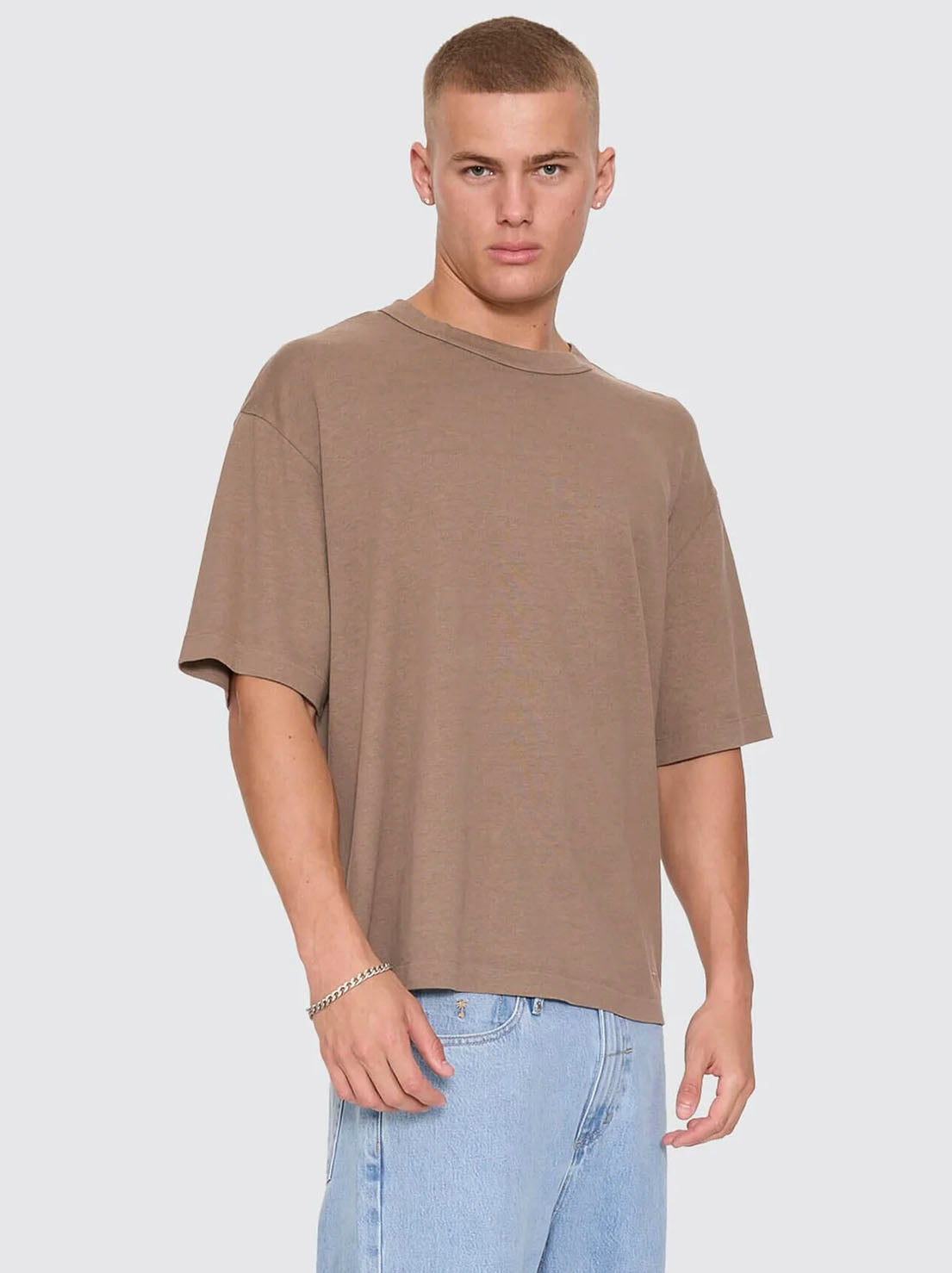 Thrills - Hemp Thrills Embro Oversize Box Crop Tee - Falcon