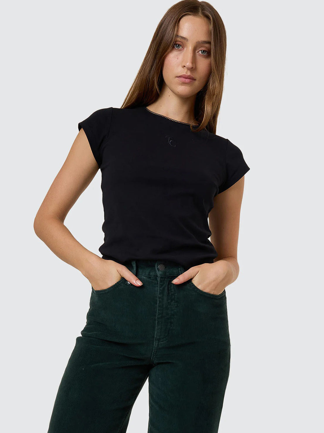 Thrills - Holly Cord Pant - Vista Green
