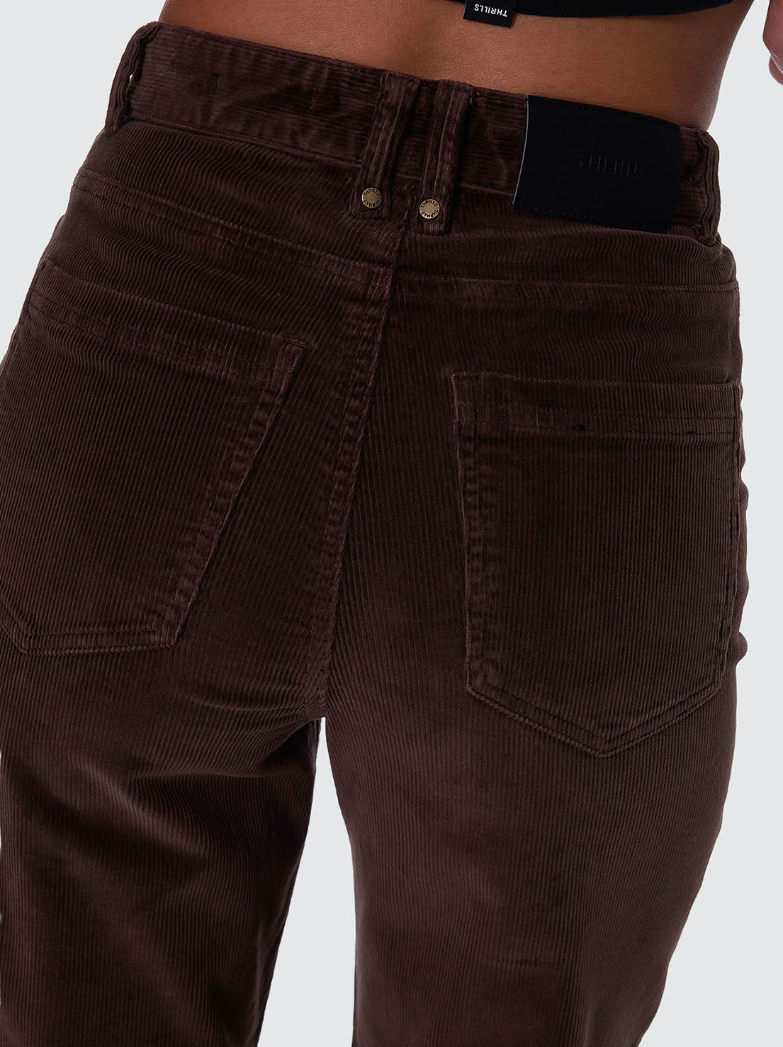 Thrills - Holly Stretch Cord Pant - Bitter Chocolate