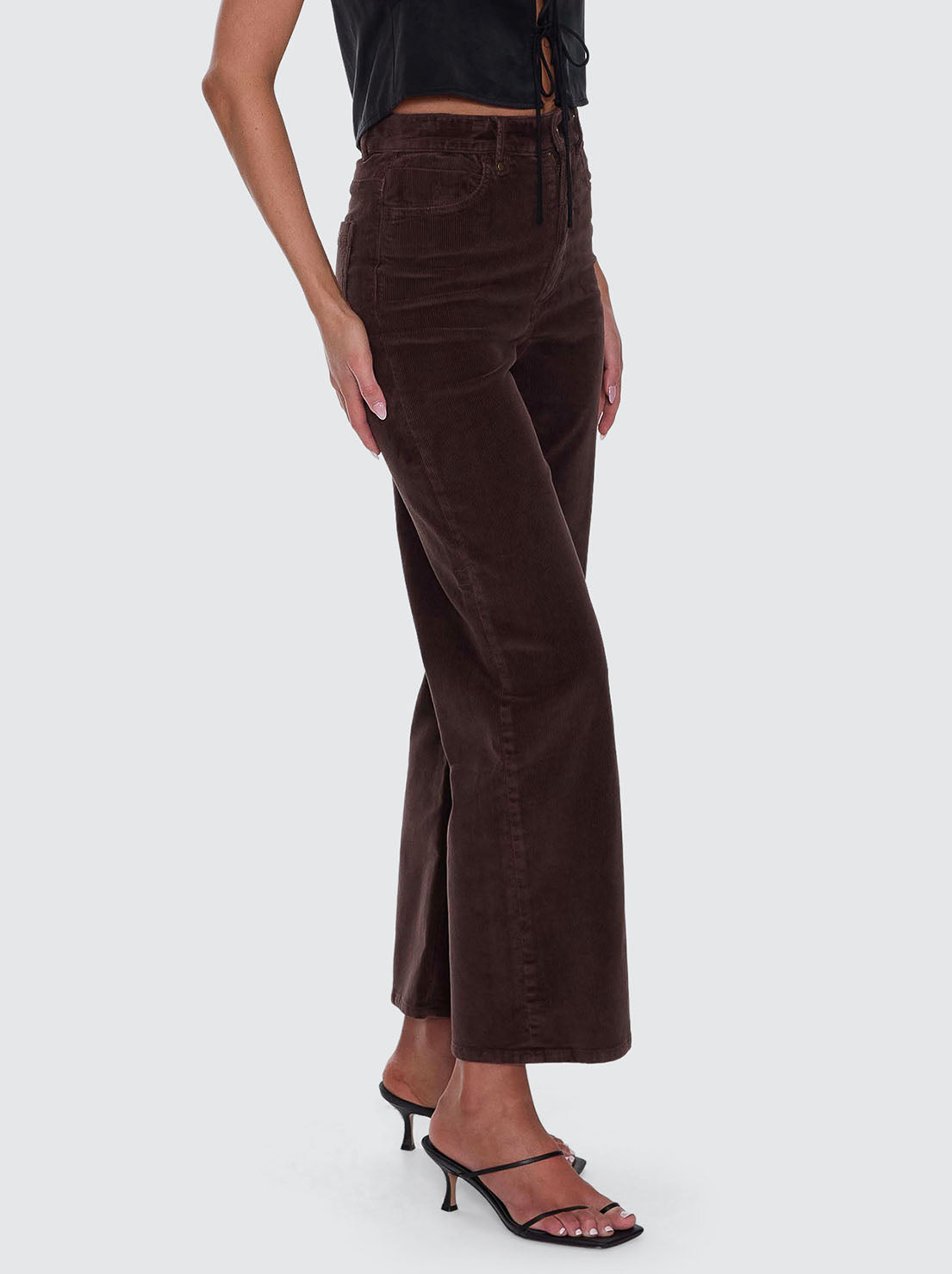 Thrills - Holly Stretch Cord Pant - Bitter Chocolate
