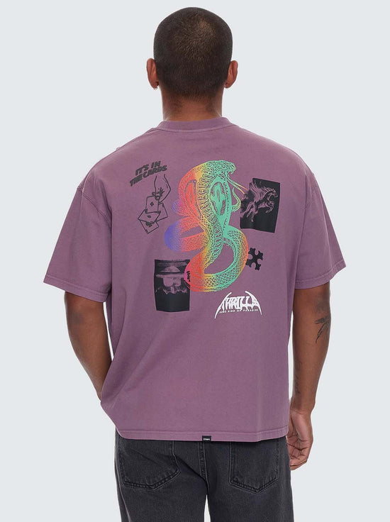 Thrills - It's In The Cards Box Fit Oversize Tee - Vintage Mauve