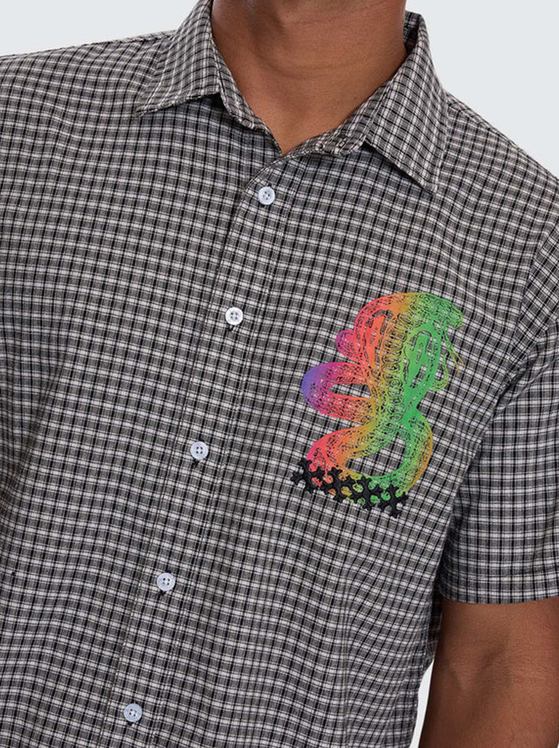 Thrills - It's In The Cards Short Sleeve Cropped Shirt - Black