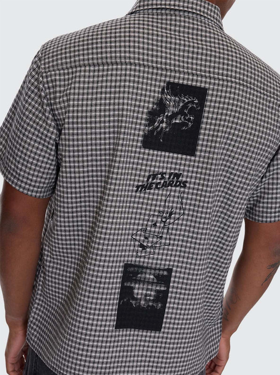 Thrills - It's In The Cards Short Sleeve Cropped Shirt - Black