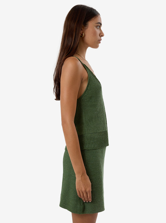 Thrills - Jagger Knit Tank - Elm Green