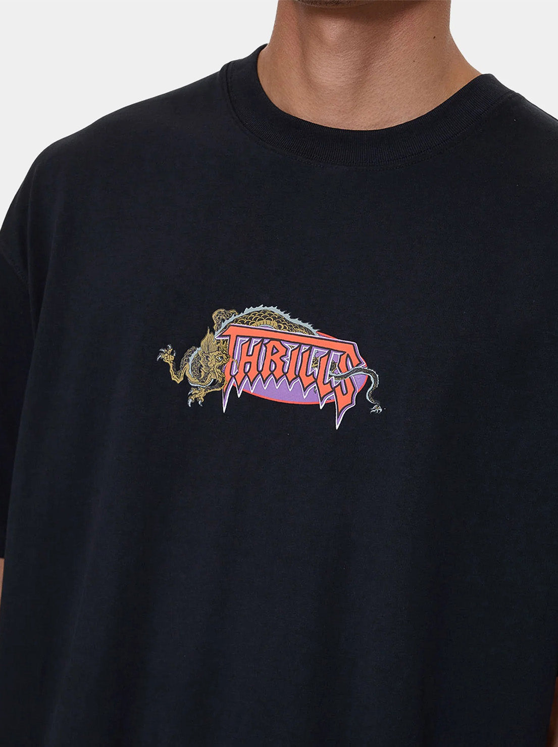 Thrills - Lair Box Fit Oversize Tee - Faded Black