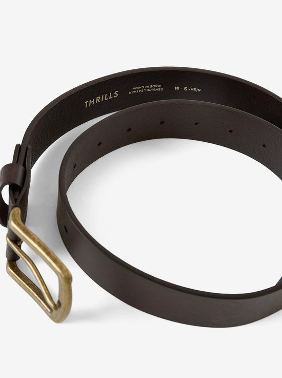 Thrills - Leather Belt - Brown