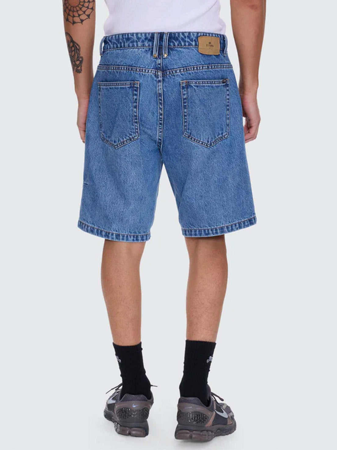 Thrills - Mid Slacker Relaxed Long Denim Short - Deep Vintage Blue