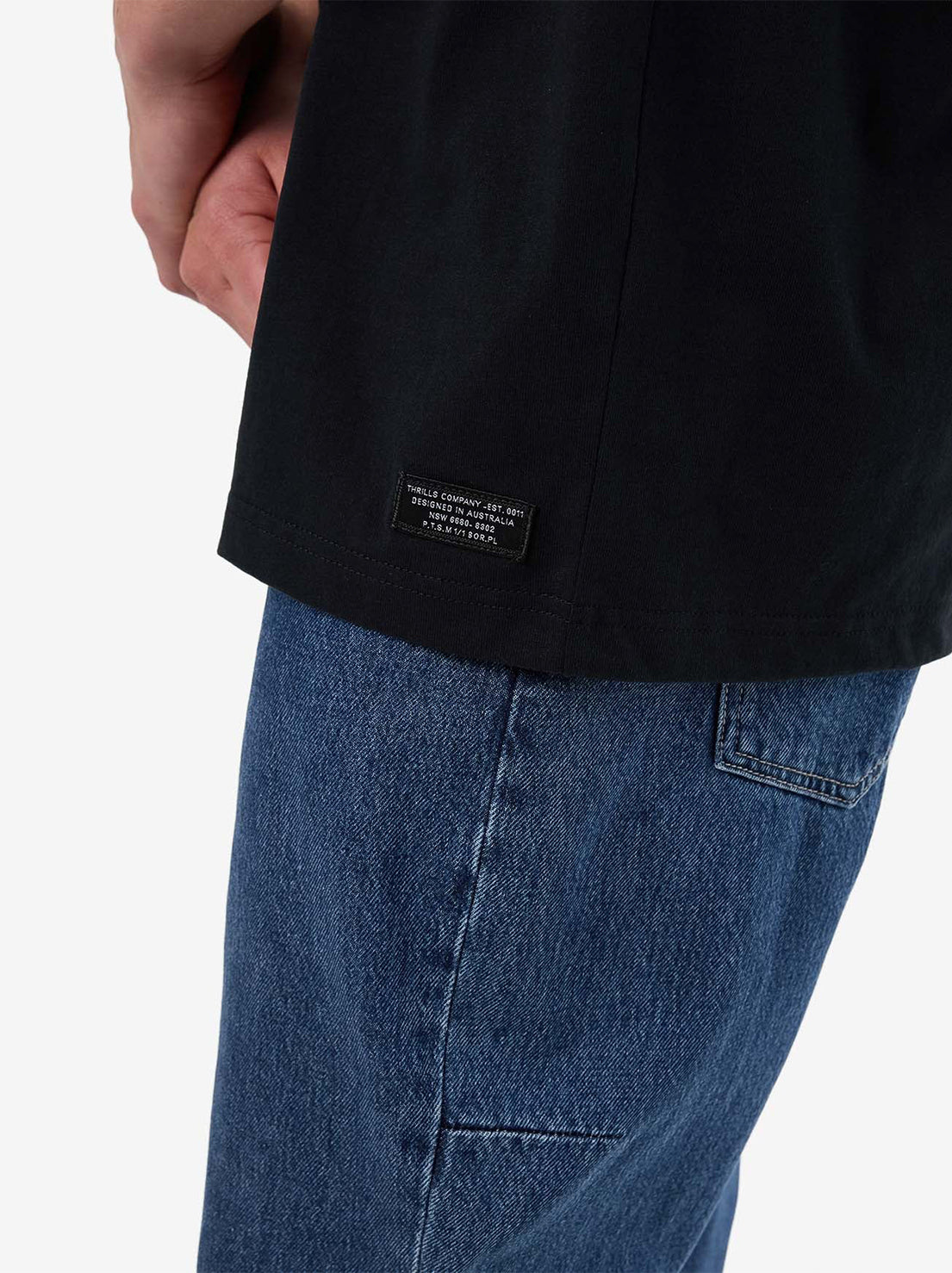 Thrills - Military Oversize Fit Tee - Faded Black