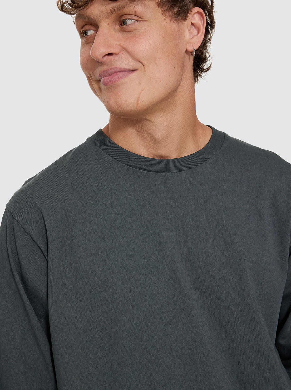 Thrills - Military Oversize Long Sleeve Tee - Petrol