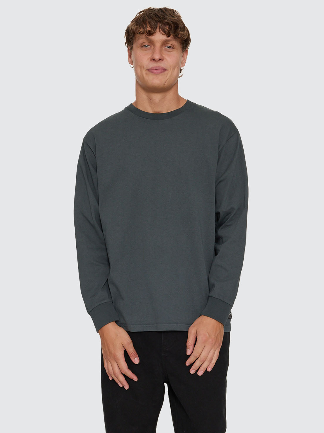 Thrills - Military Oversize Long Sleeve Tee - Petrol