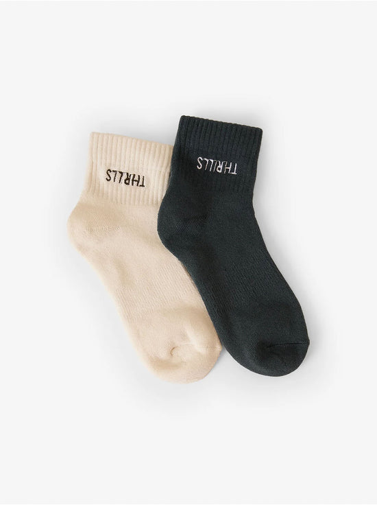 Thrills - Minimal Thrills 2 Pack Socks - Heritage White/Dark Slate