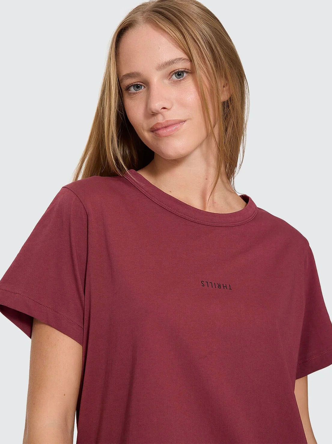 Thrills - Minimal Thrills Relaxed Tee - New Maroon