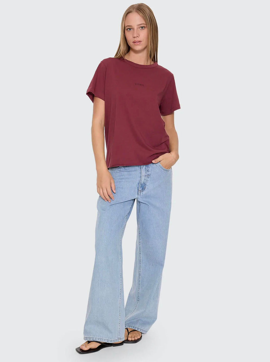 Thrills - Minimal Thrills Relaxed Tee - New Maroon