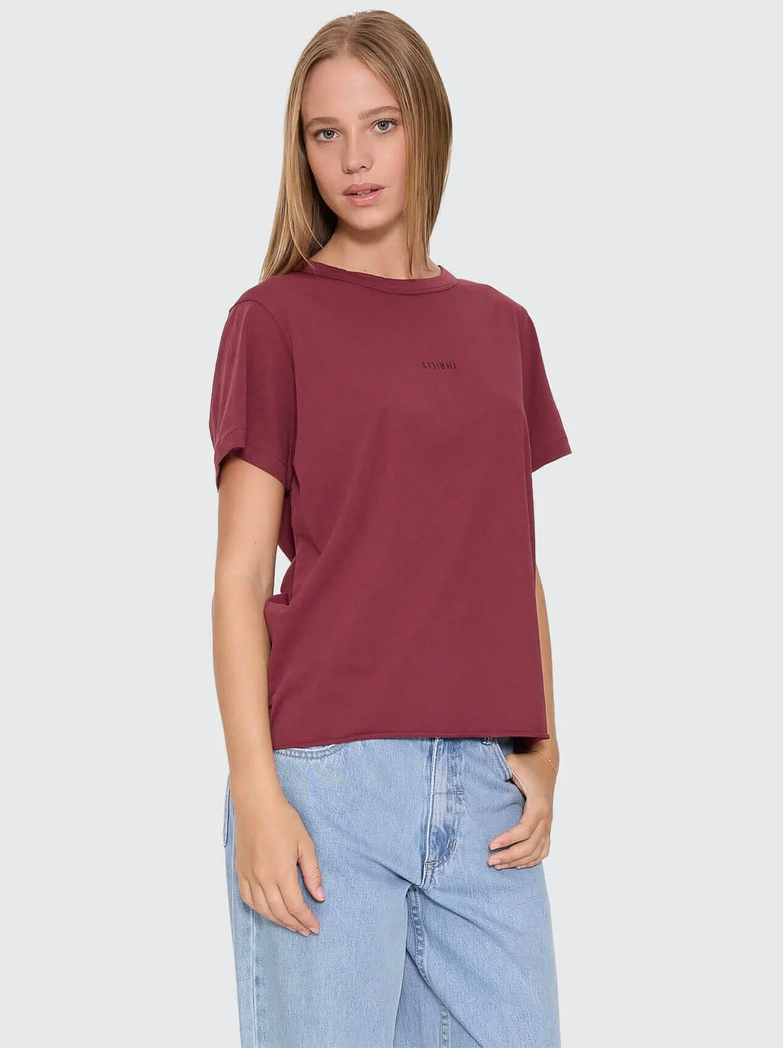 Thrills - Minimal Thrills Relaxed Tee - New Maroon