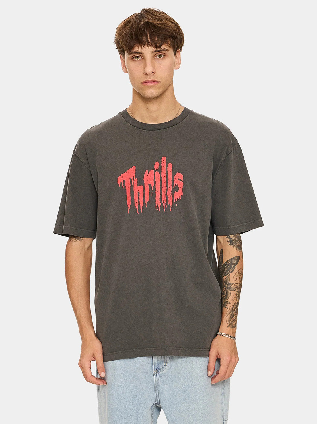 Thrills - Once Bitten Twice Shy Oversize Fit Tee - Merch Black
