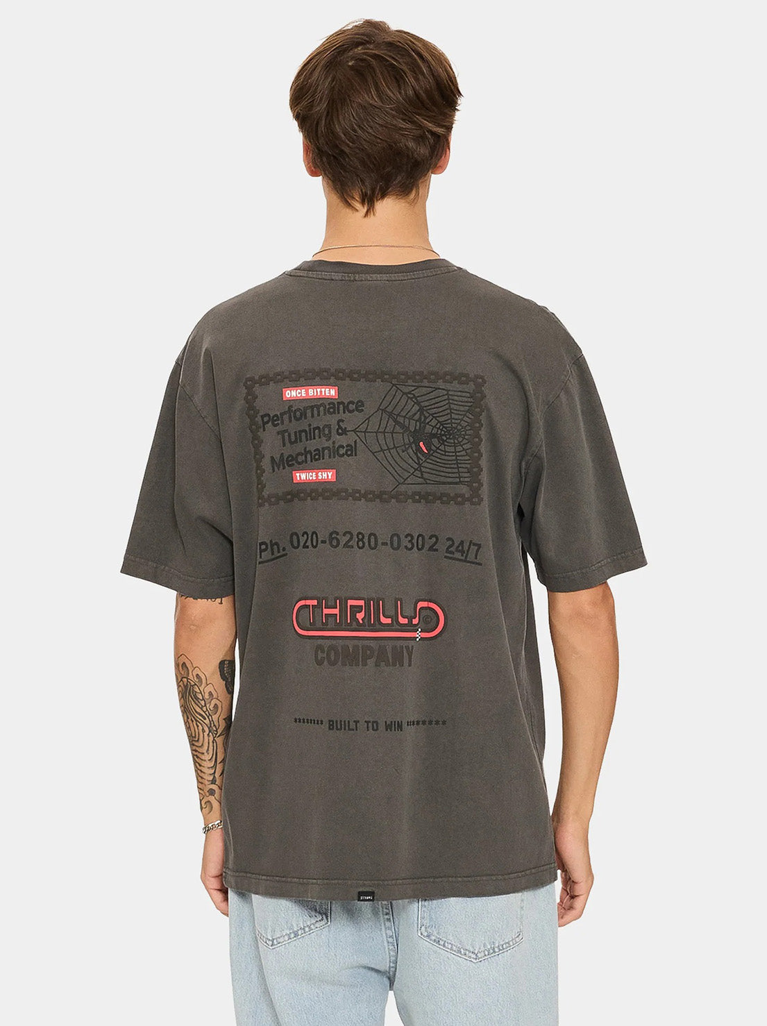 Thrills - Once Bitten Twice Shy Oversize Fit Tee - Merch Black