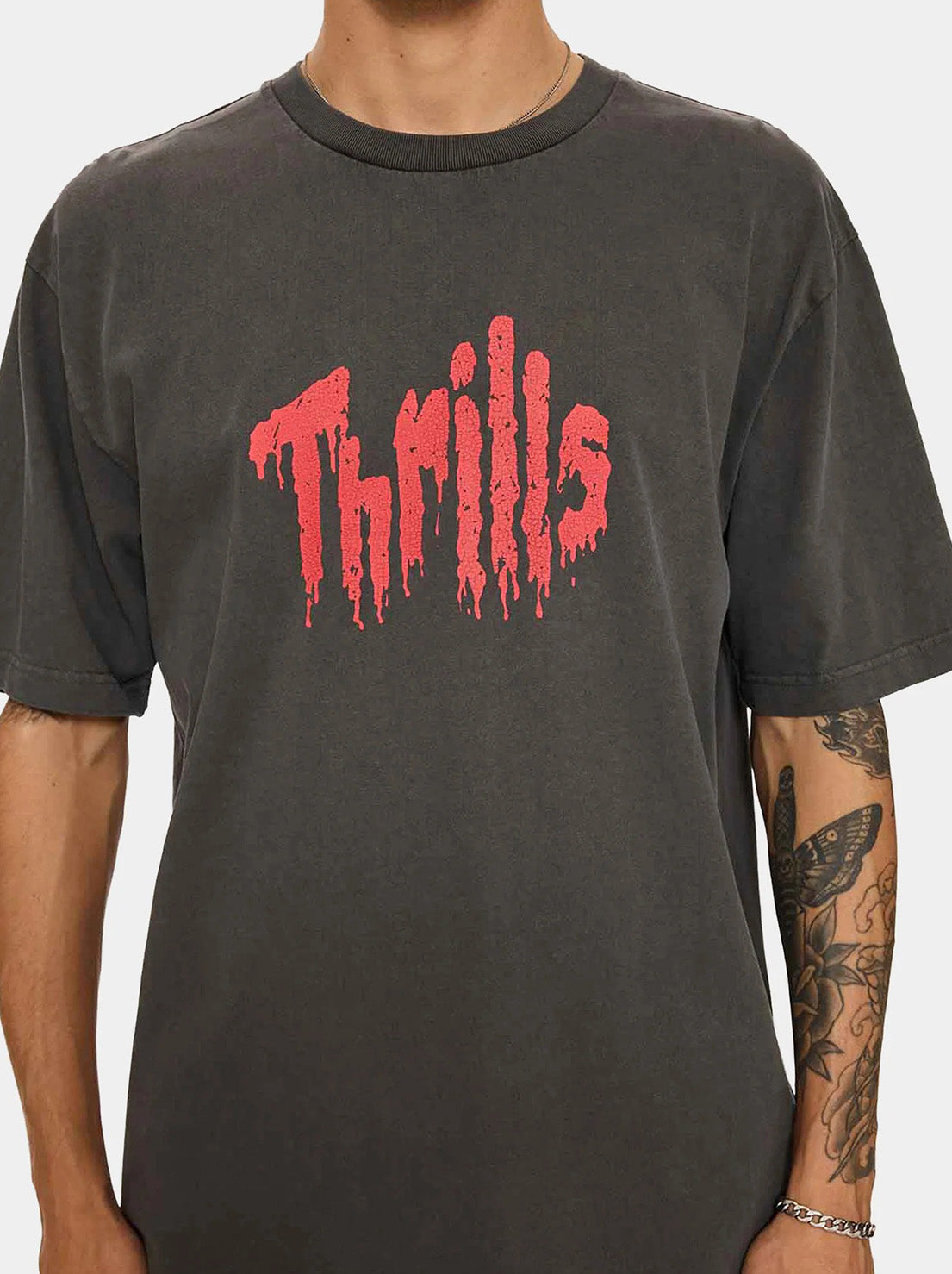 Thrills - Once Bitten Twice Shy Oversize Fit Tee - Merch Black