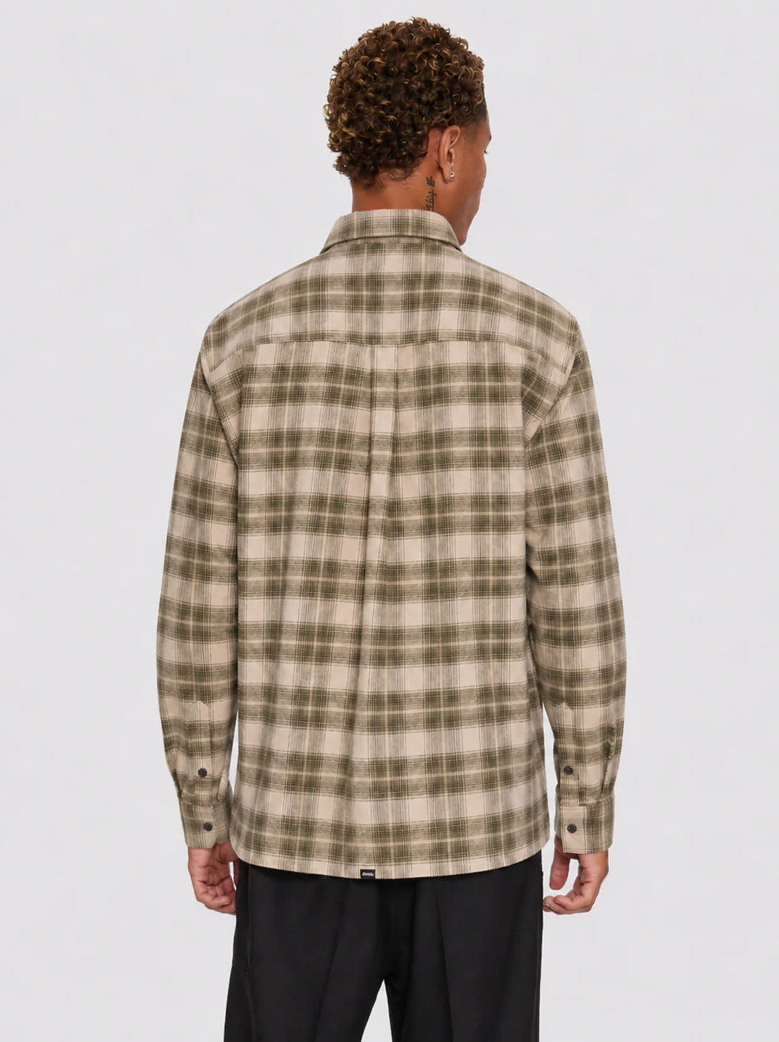 Thrills - Paradise Built Barrio Long Sleeve Flannel Shirt - Military Green