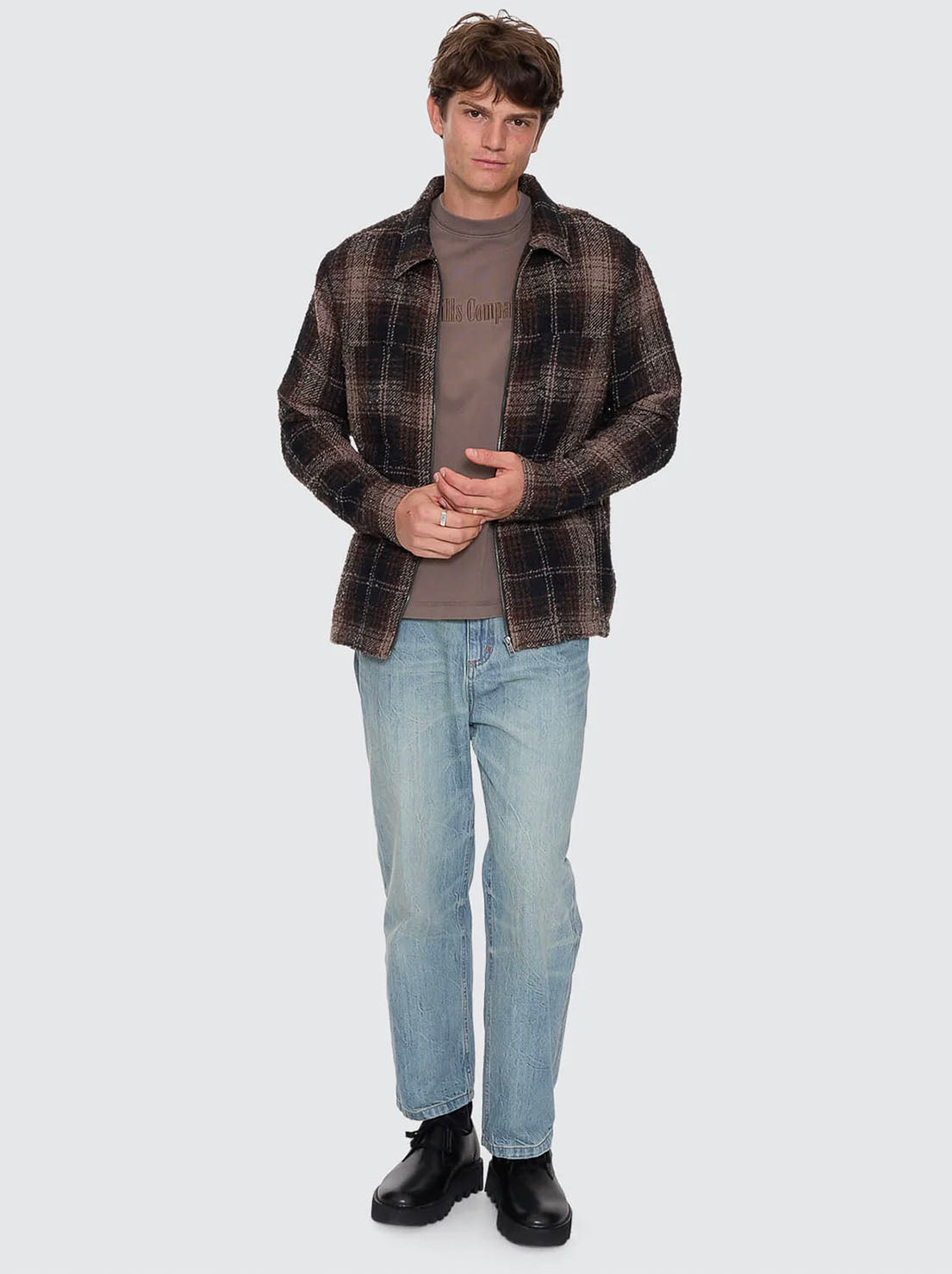 Thrills - Primitive Cropped Flannel Jacket - Falcon