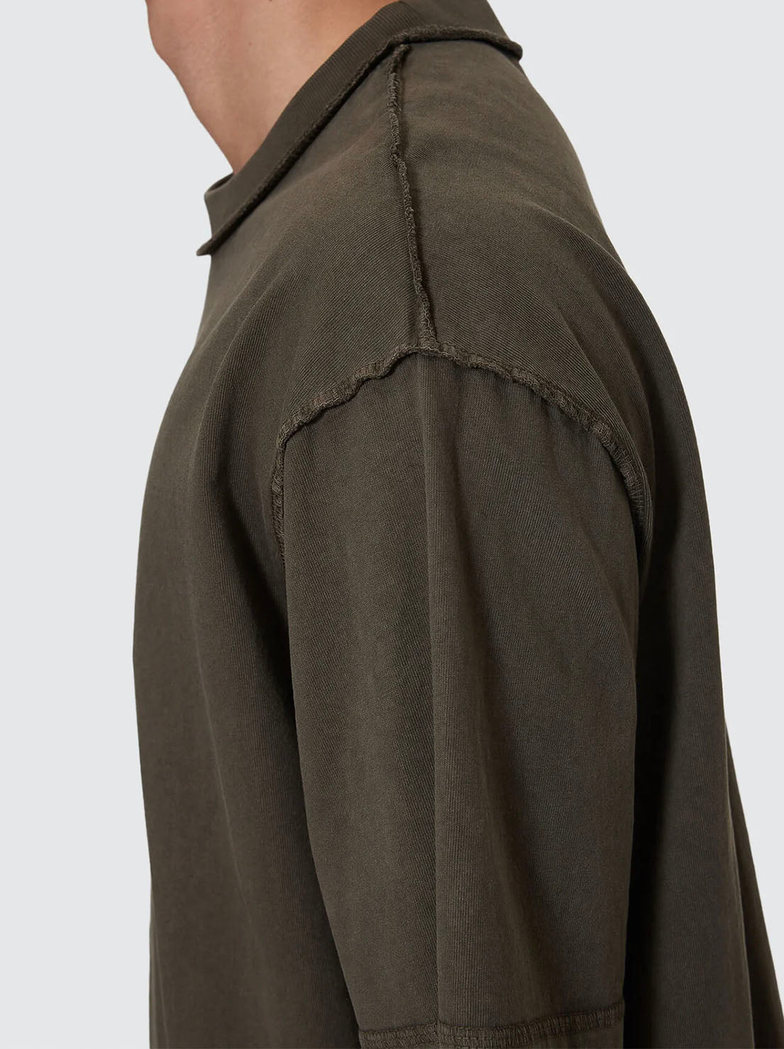 Thrills - Rose Brigade Box Fit Oversize Cropped Tee - Olive Night