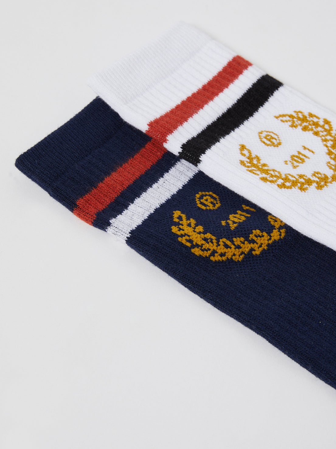 Thrills - Royal Habits 2 Pack Sock - Total Eclipse / White