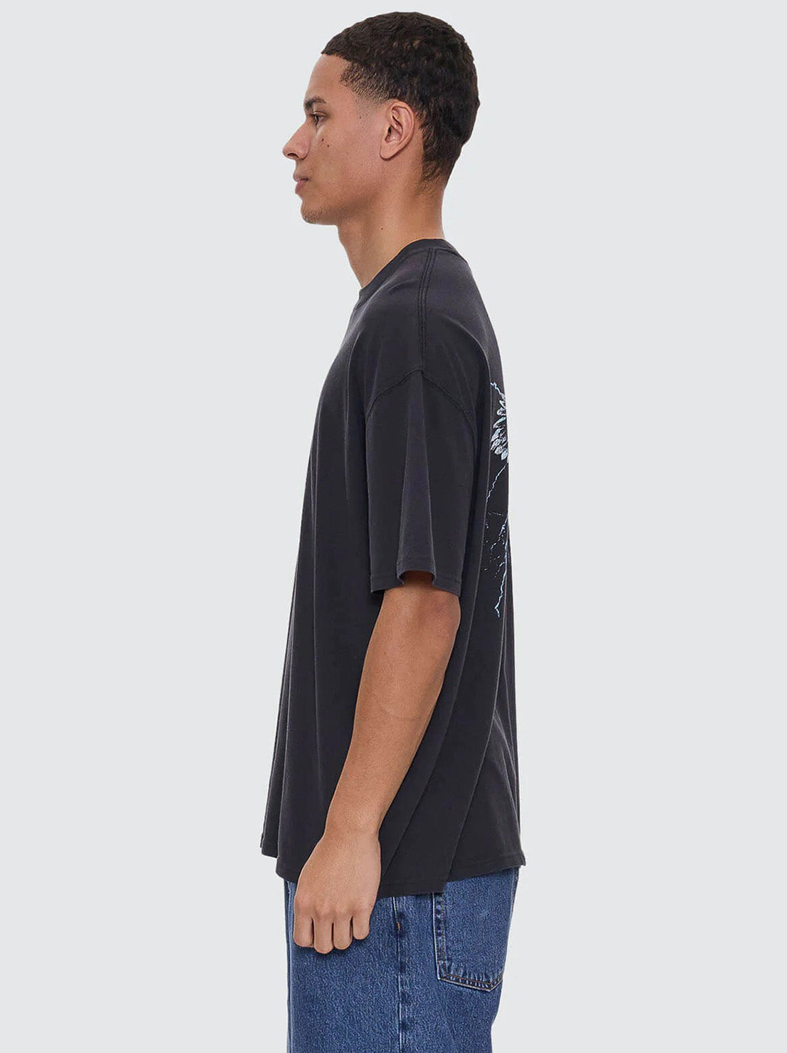 Thrills - Run For The Hills Box Fit Oversize Tee - Washed Black