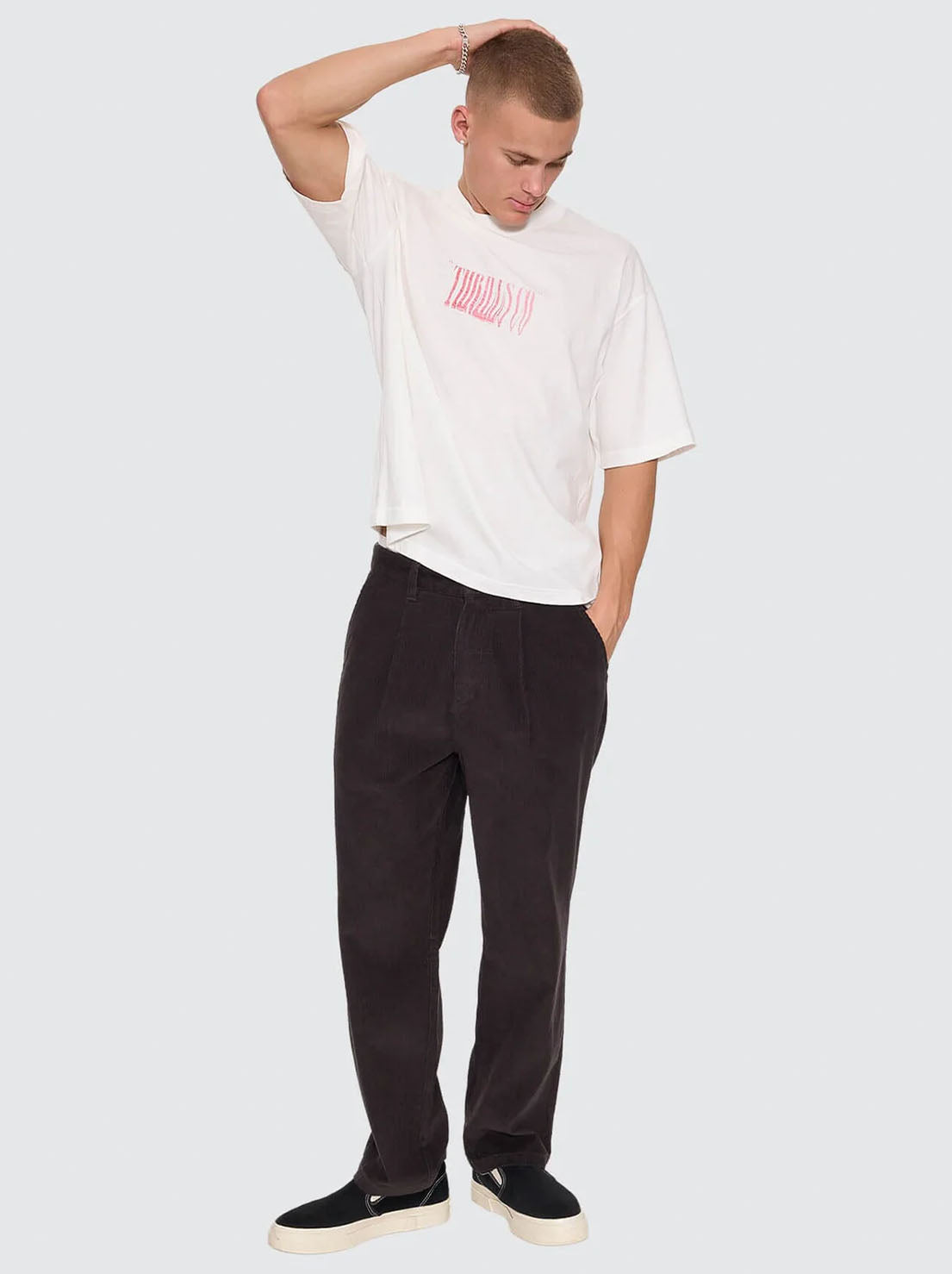 Thrills - Slacker Cord Chino Pant - Dark Charcoal