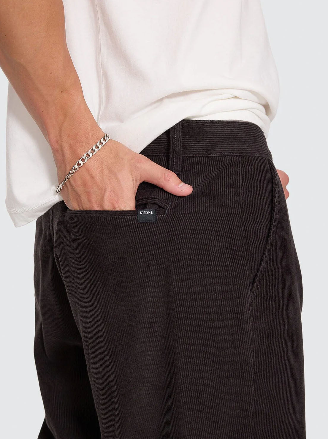 Thrills - Slacker Cord Chino Pant - Dark Charcoal