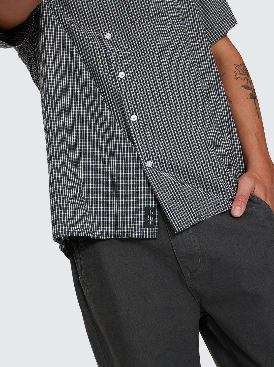 Thrills - Split Decision Short Sleeve Shirt - Petrol