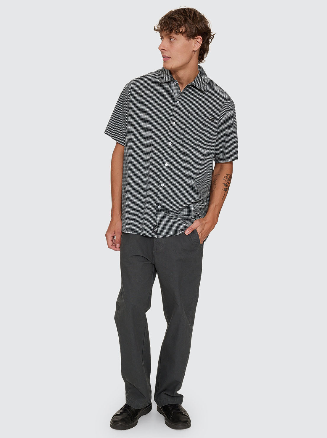 Thrills - Split Decision Short Sleeve Shirt - Petrol