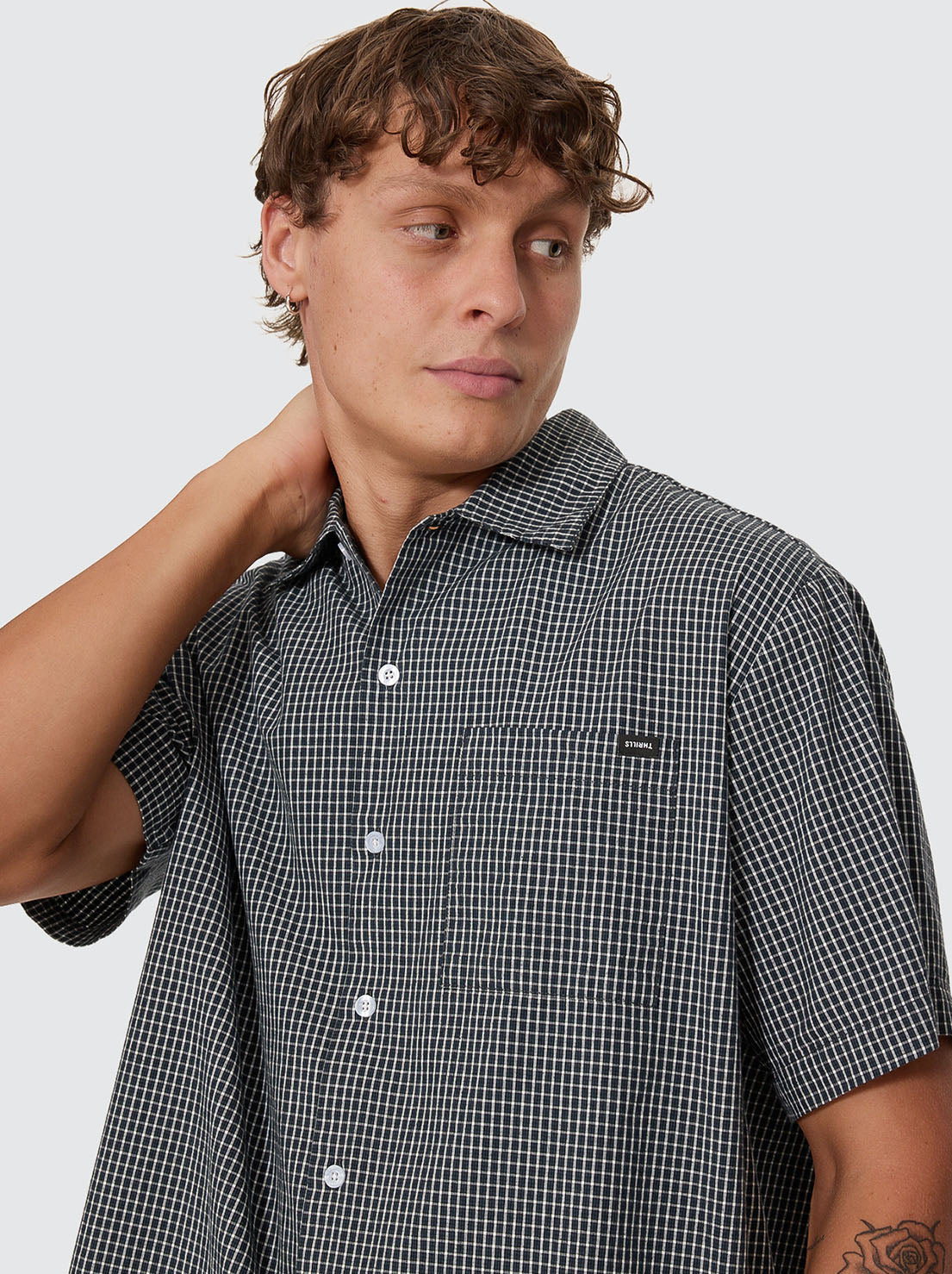 Thrills - Split Decision Short Sleeve Shirt - Petrol
