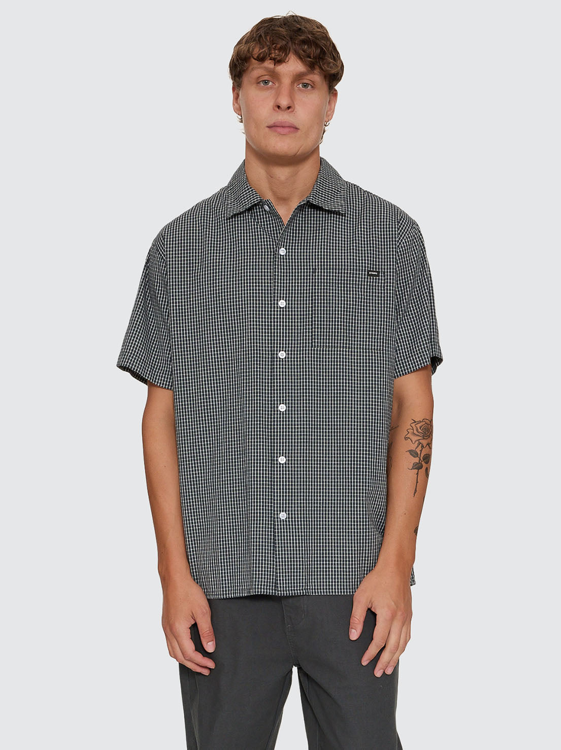 Thrills - Split Decision Short Sleeve Shirt - Petrol