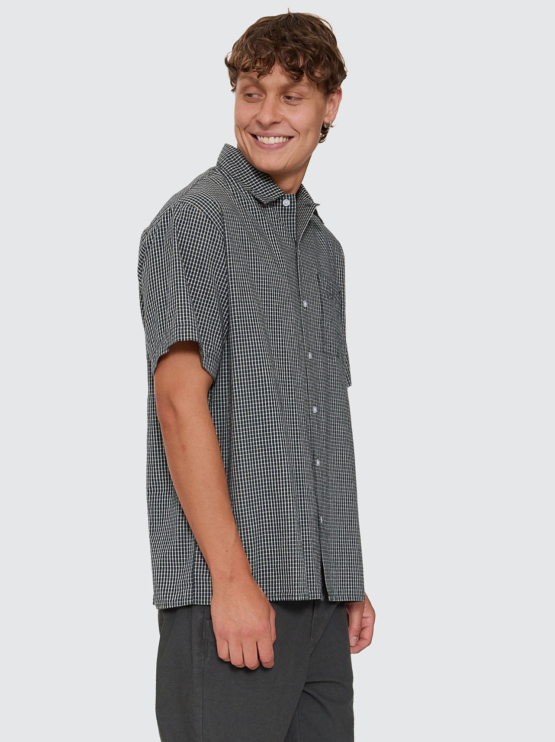 Thrills - Split Decision Short Sleeve Shirt - Petrol