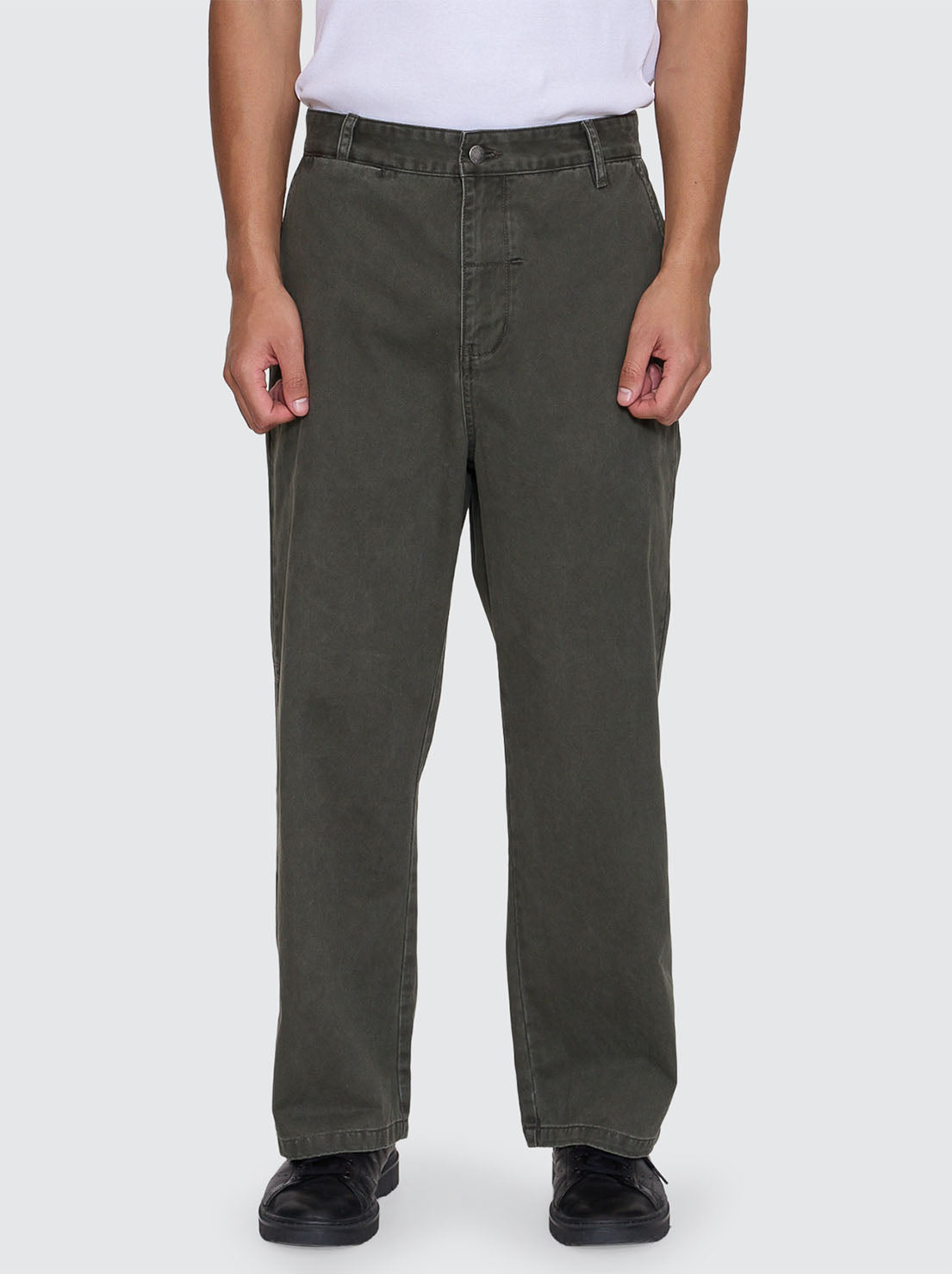 Thrills - Stagger Big Slacker Cropped Pant - Oil Green