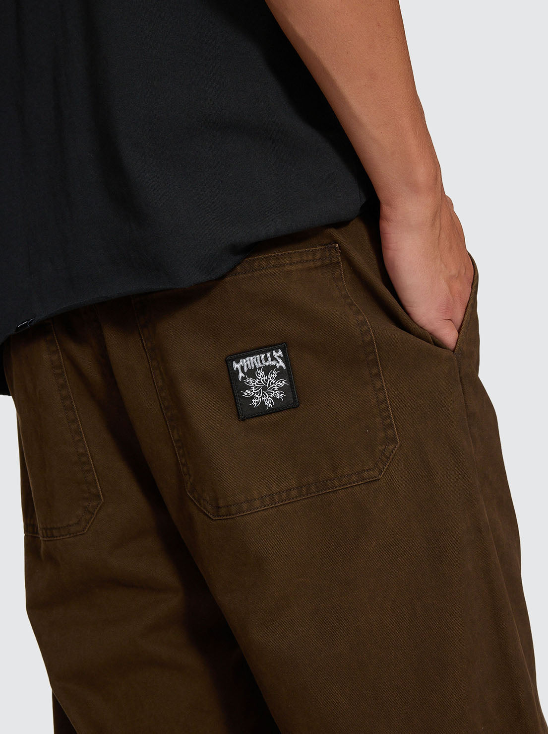 Thrills - Stagger Big Slacker Cropped Pant - Postal Brown