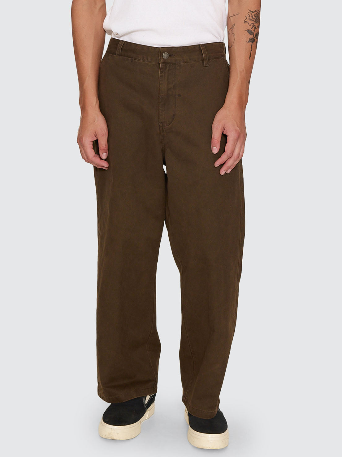 Thrills - Stagger Big Slacker Cropped Pant - Postal Brown