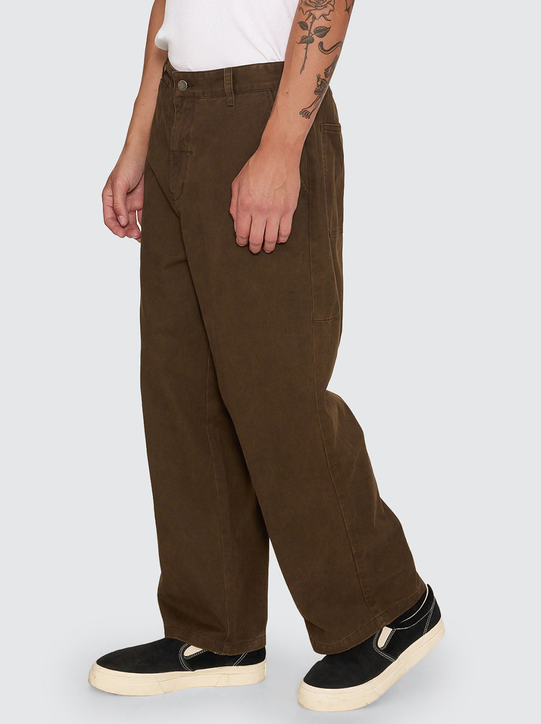 Thrills - Stagger Big Slacker Cropped Pant - Postal Brown