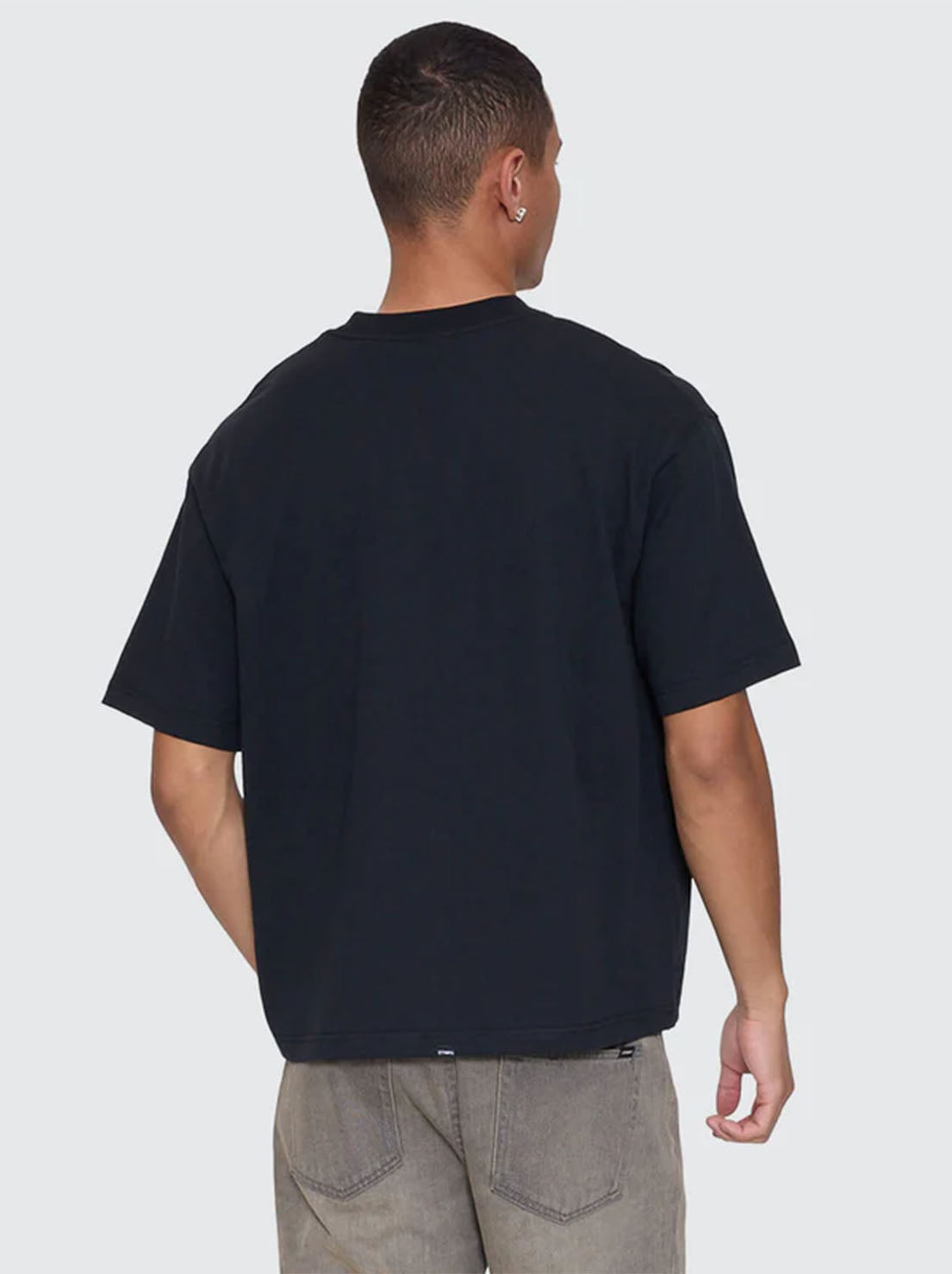 Thrills - Stagger Box Fit Oversize Cropped Tee - Washed Black