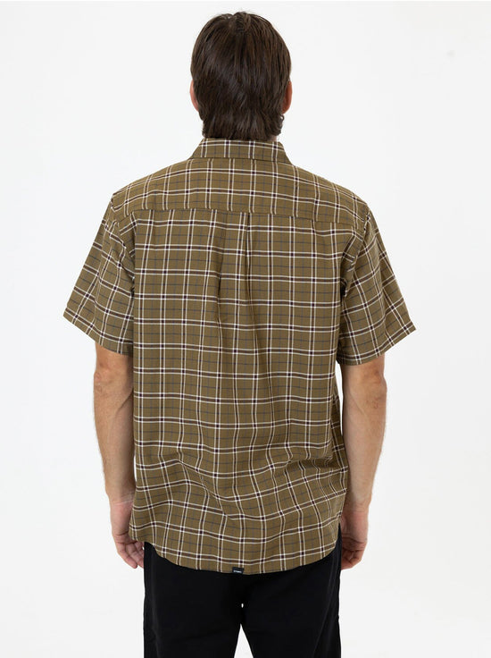 Thrills - Steadfast Check Short Sleeve Shirt - Mustard Gold