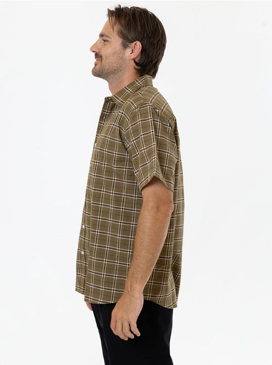 Thrills - Steadfast Check Short Sleeve Shirt - Mustard Gold