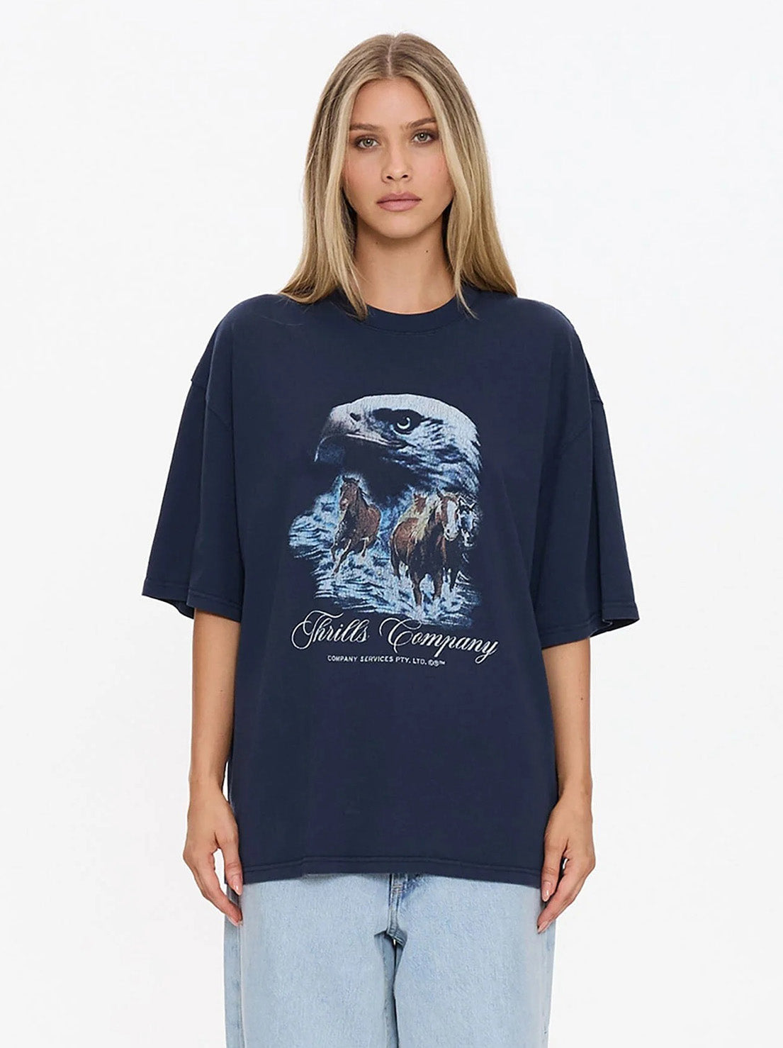 Thrills - Superior Power Oversized Tee - Total Eclipse